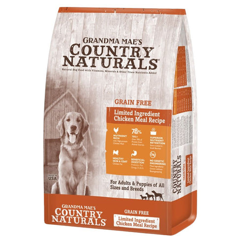 Grandma Mae's Country Naturals Grain Free Chicken Meal Dry Dog Food 12lb - Poudre Pet & Feed Supply